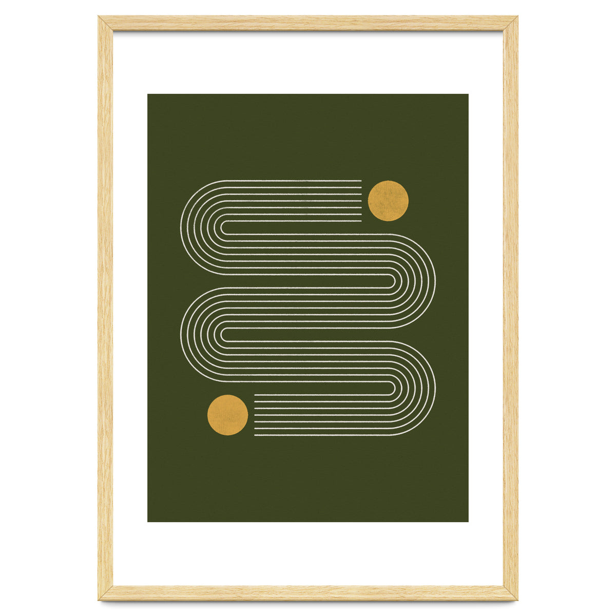 Mid-Century Modern No.25 - Woodblock Print