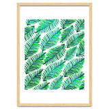 Palm Solace | Tropical Botanical Plants Nature Hand-Painted Watercolor Painting Bohemian Lush Green thumbnail