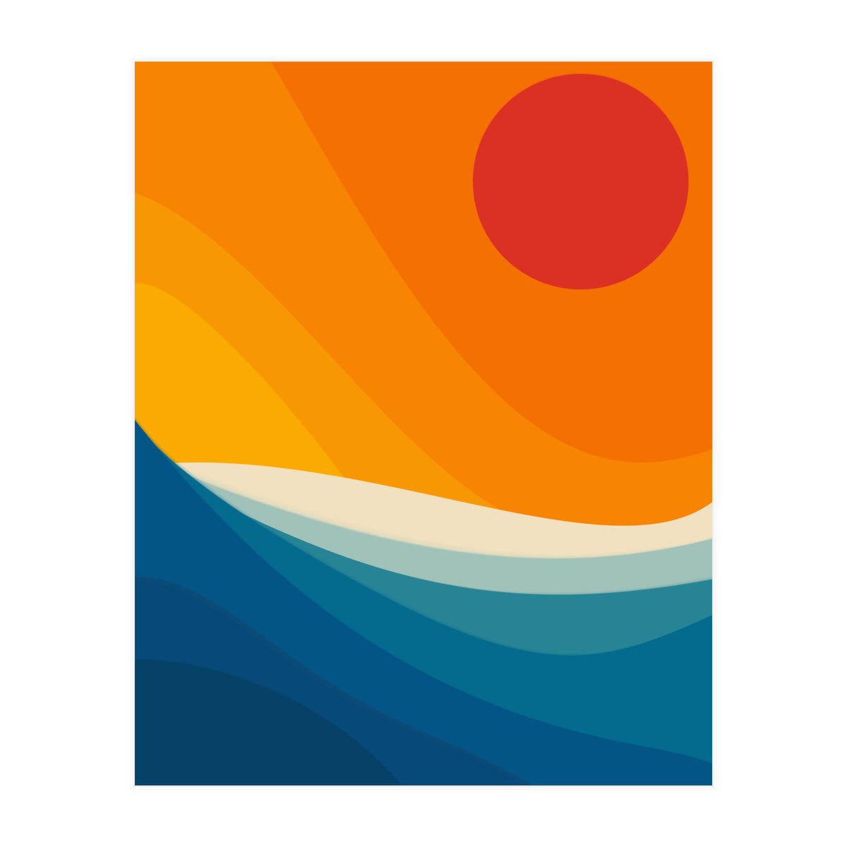 Abstract landscape art (Print Only)