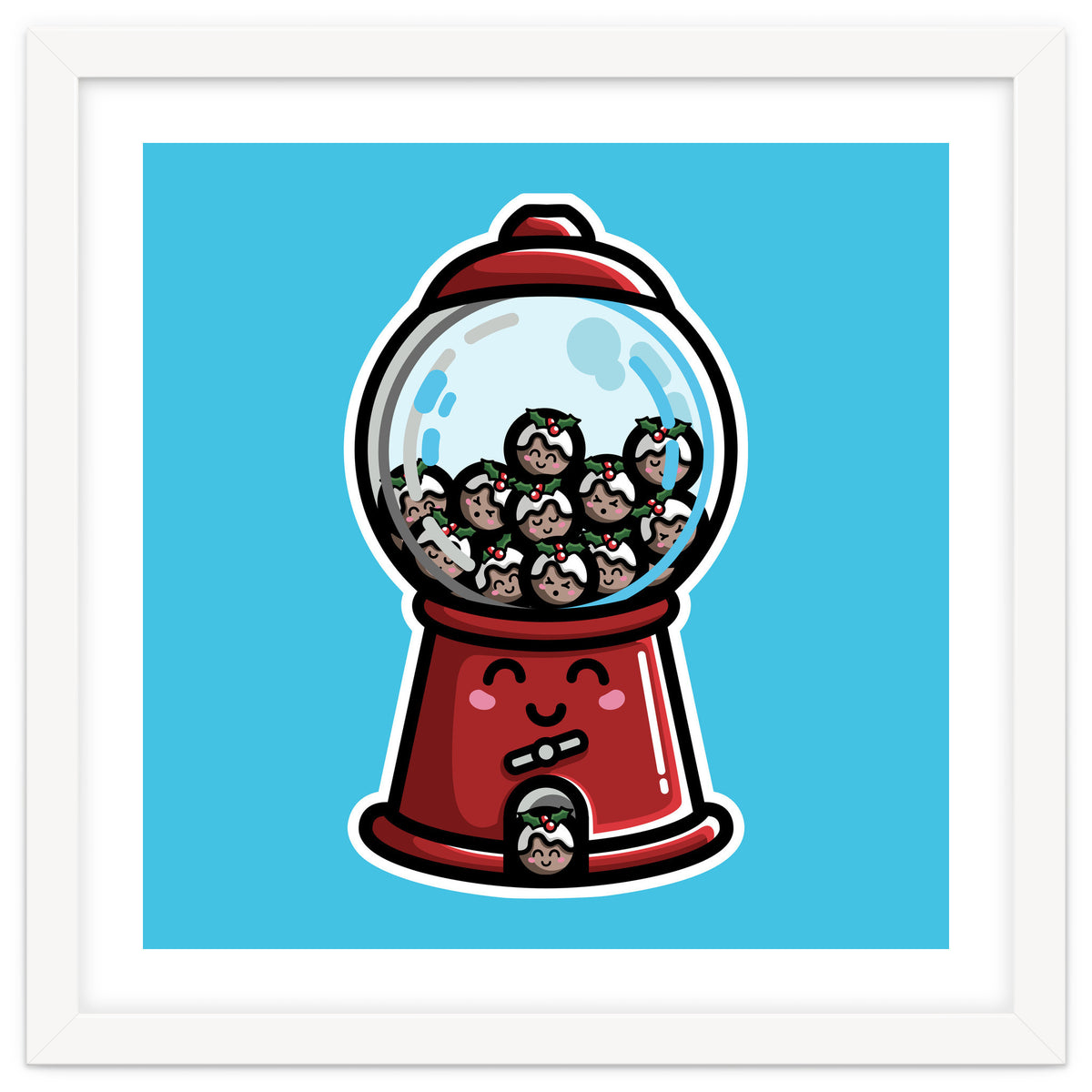 Kawaii Cute Christmas Pudding Gumball Machine
