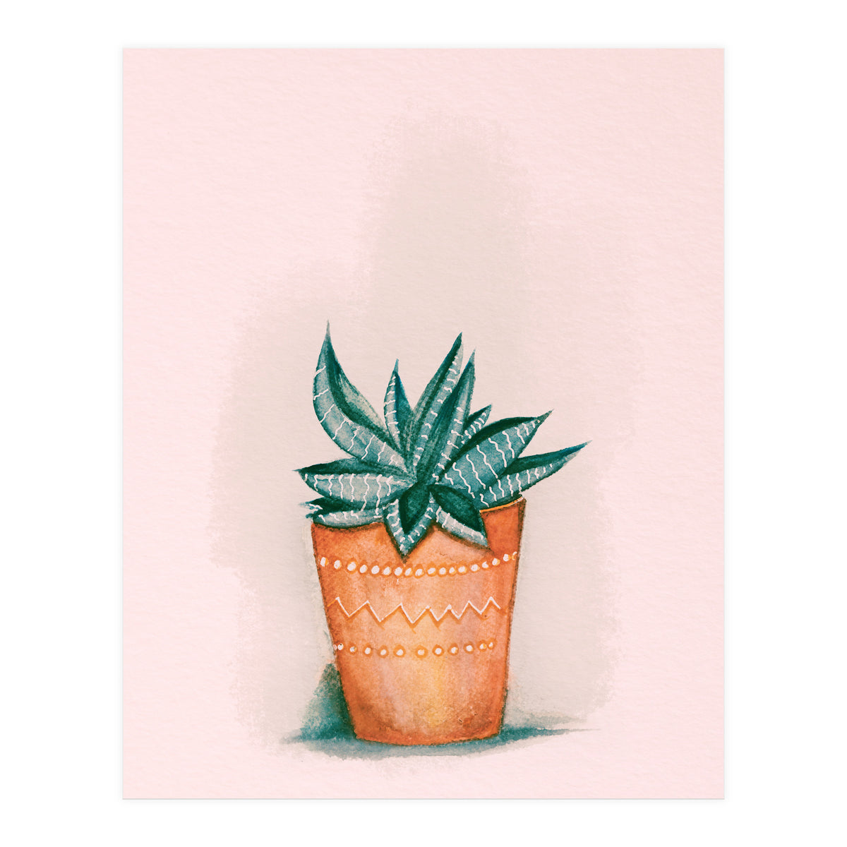 Aloe in orange pot (Print Only)