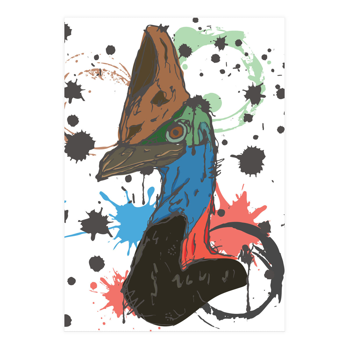 Cassowary Bird Sketch (Print Only)