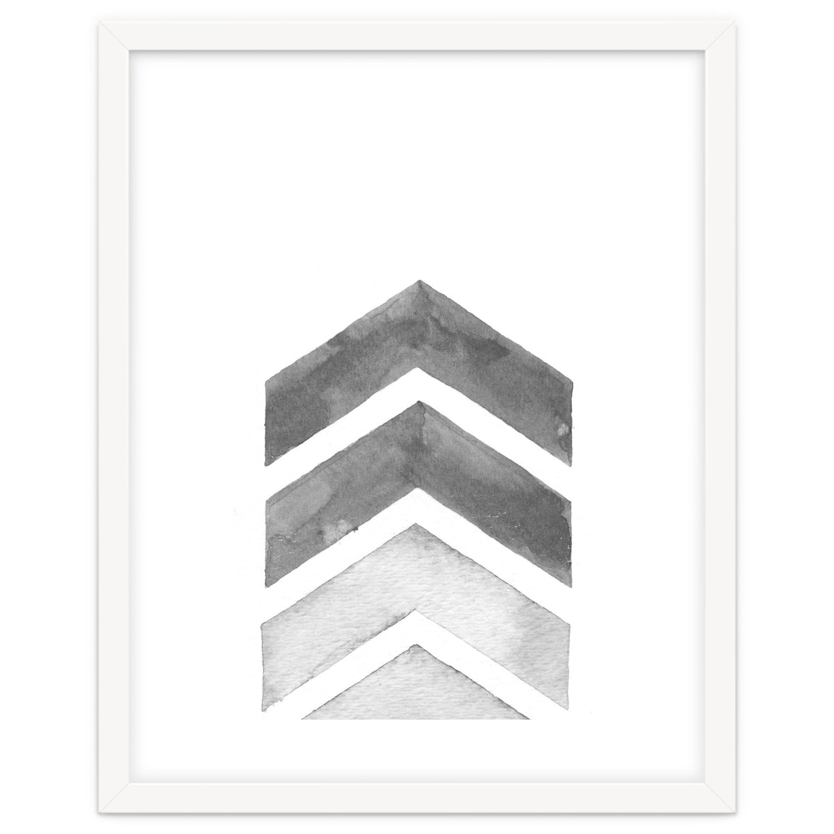 Grey Watercolor Chevron