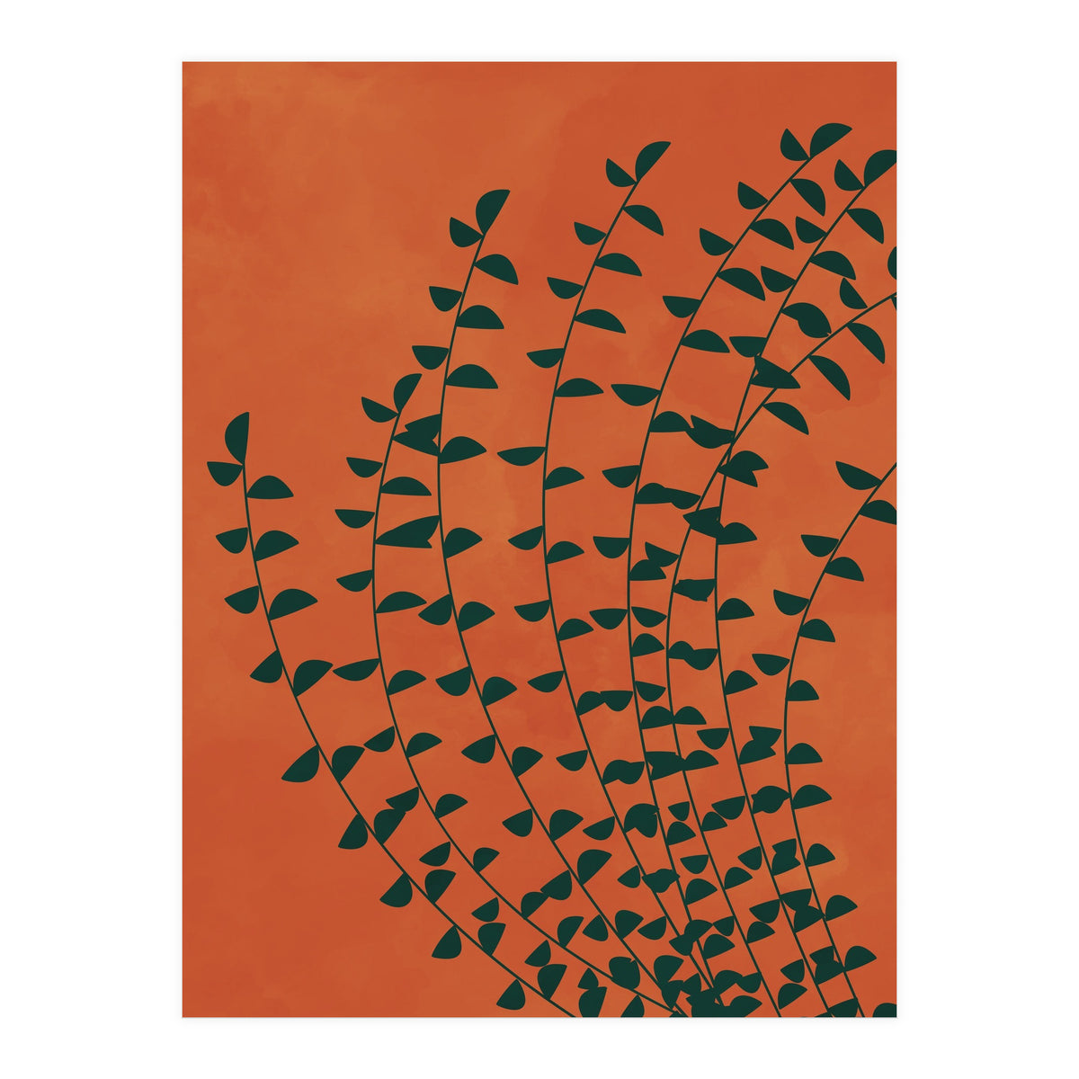 Boho Terracotta Plant Burnt Orange (Print Only)