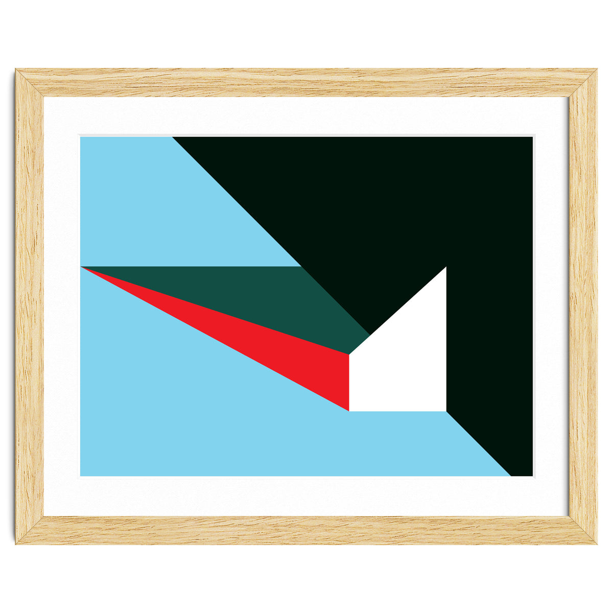 Geometric Shapes No. 45 - red, blue, green & black