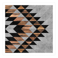 Urban Tribal Pattern No.10 - Concrete and Wood (Print Only)