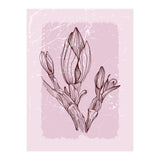 Magnolia Simple Minimal Geometric - Boho Botanical Leave (Print Only) thumbnail