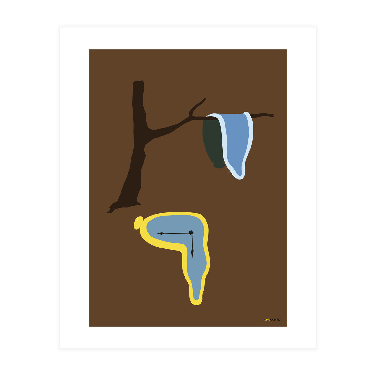 La Persistencia De La Memoria Minimalist (Print Only)