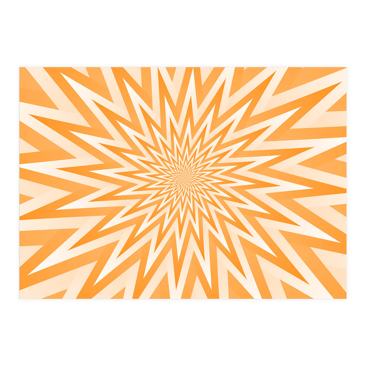 Abstract Orange Geometric Design Art (Print Only)