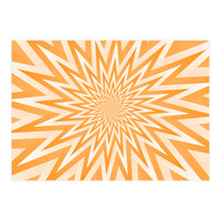 Abstract Orange Geometric Design Art (Print Only)