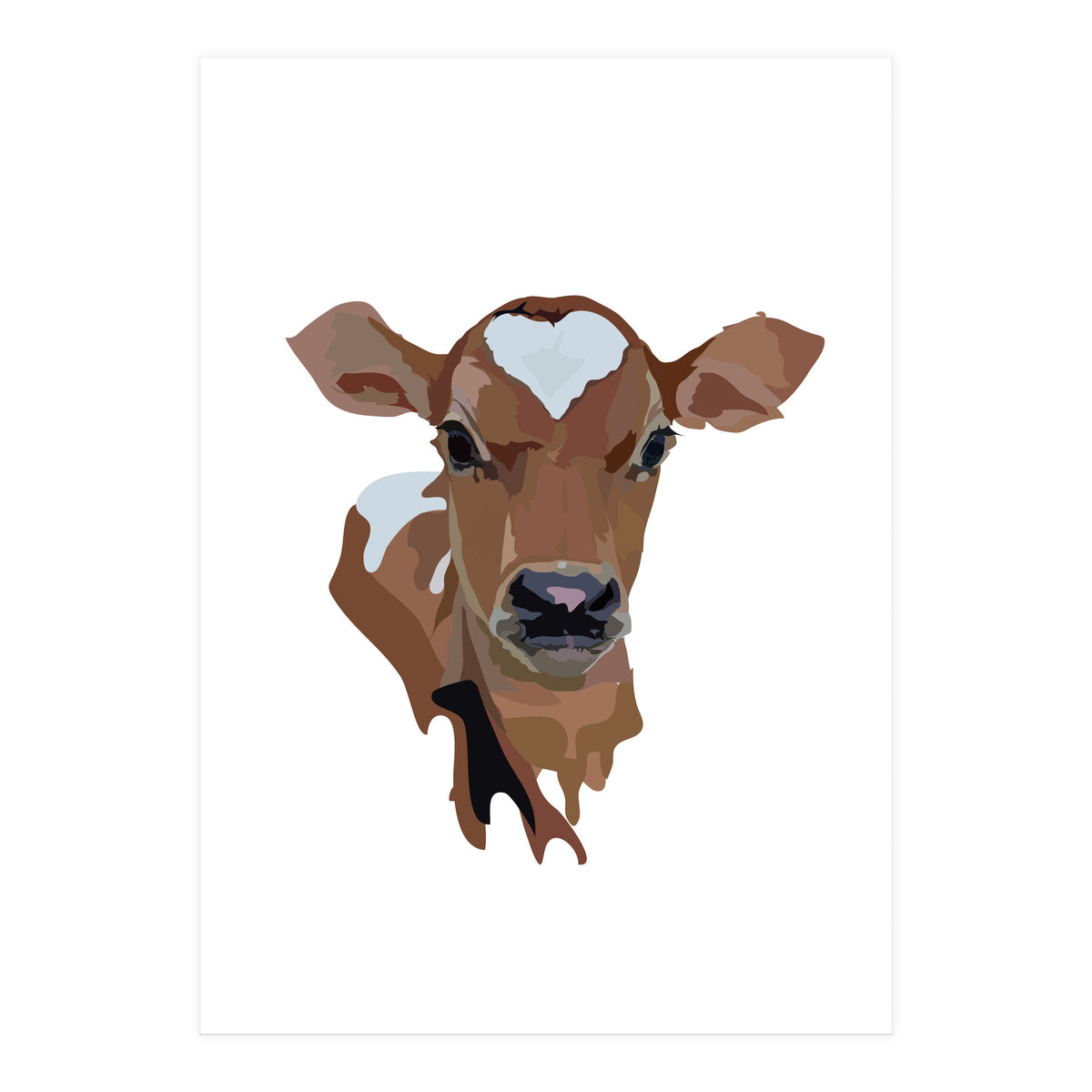 Cow with Heart (Print Only)
