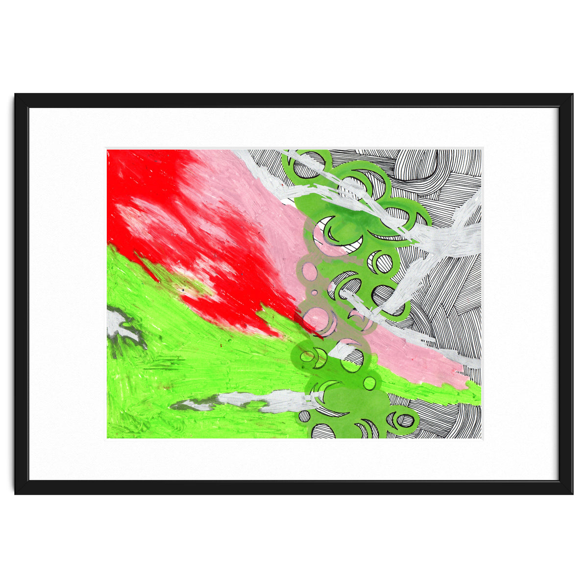 Green and Pink Spill