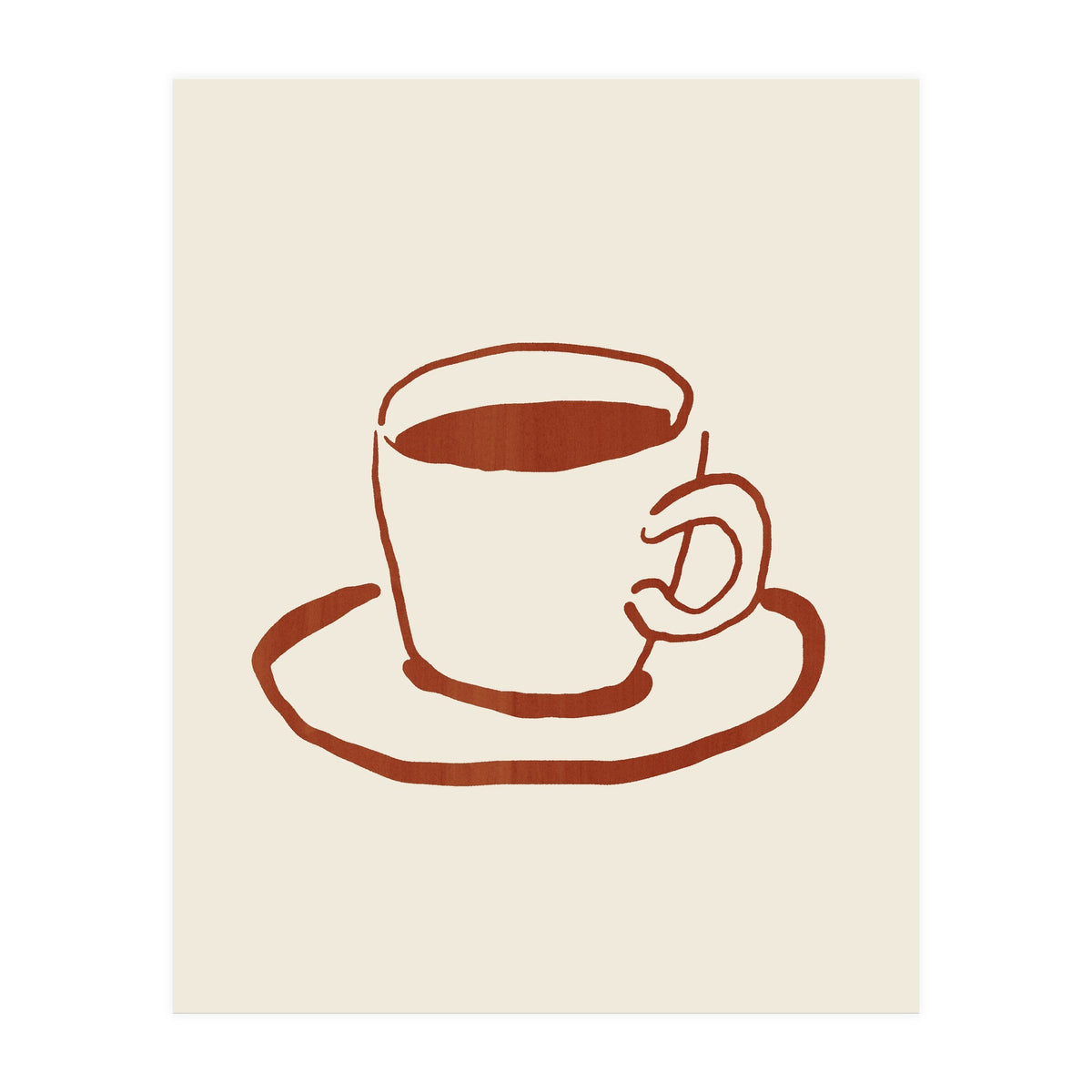 Coffee \\ Line Art (Print Only)