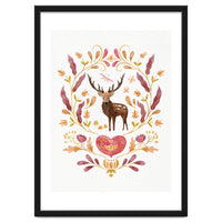 Floral Stag | Earthy Colours