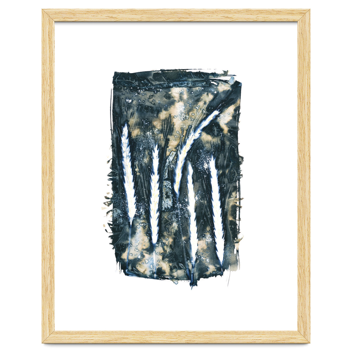 Indigo Blue Botanical Leaves No. 14