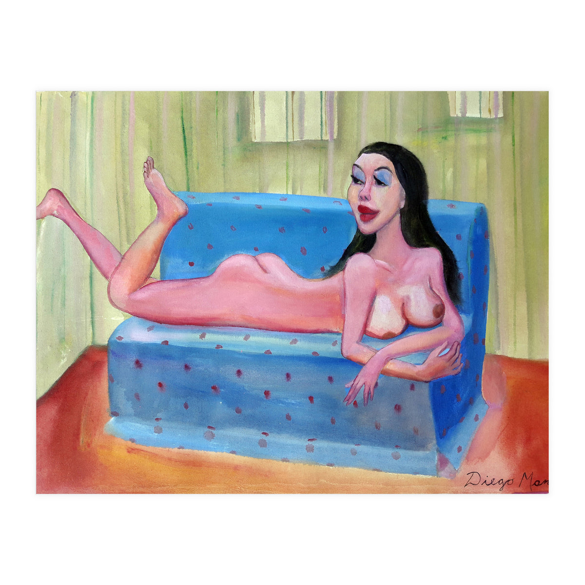 Chica En El Sofa (Print Only)