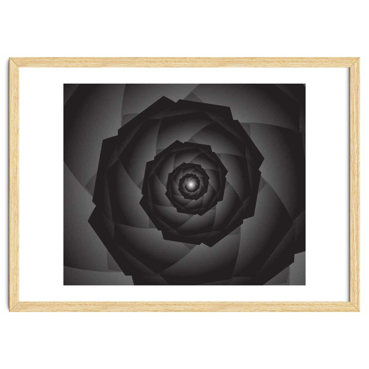 Mono Chrome Tech Spiral Pattern