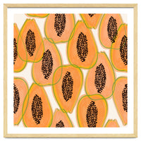 Papaya Cravings | Pastel Watercolor Tropical Fruit Food Painting | Juicy Sweet Illustration