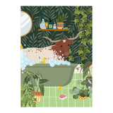 Texas Longhorn Bathing (Print Only) thumbnail