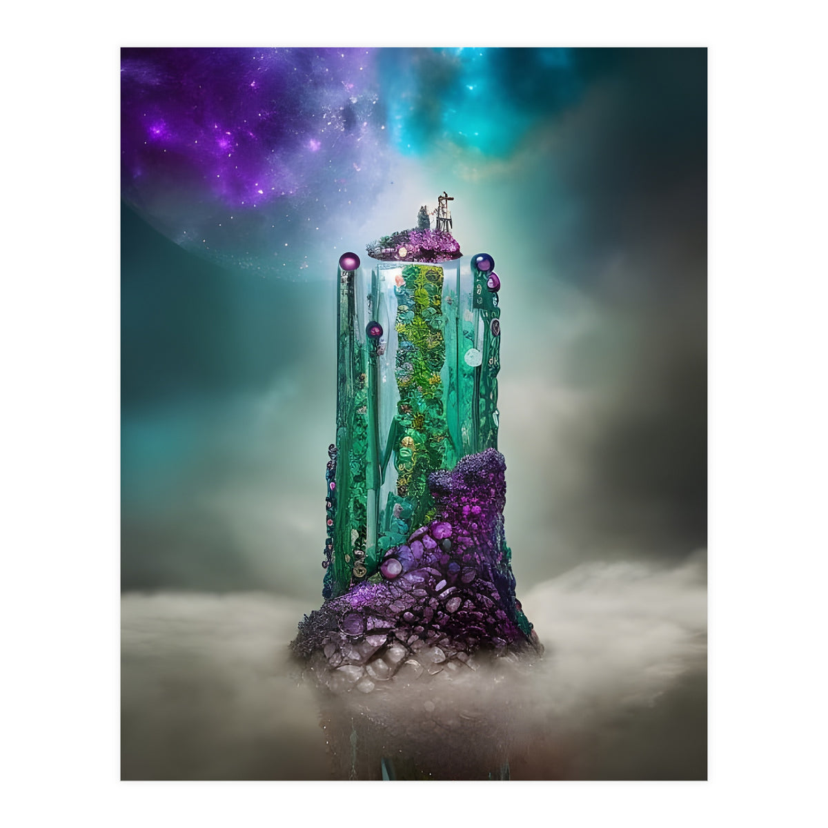 Cosmic Gemstone and Glass \|/ Universe (Print Only)