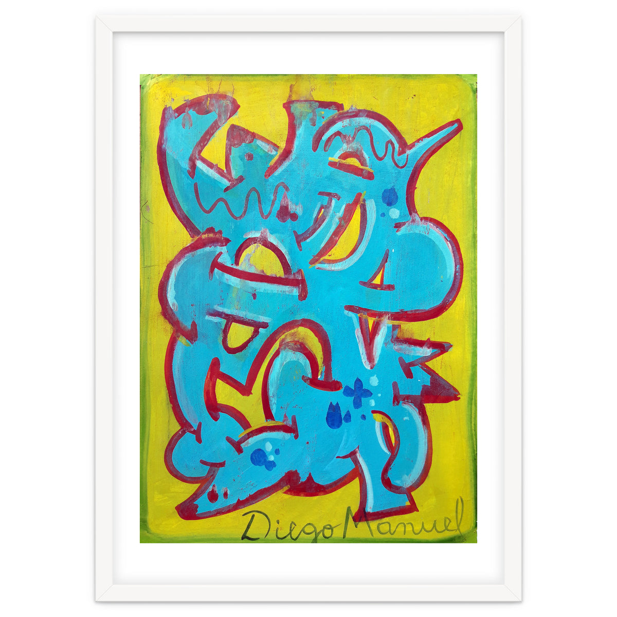 Forma Celeste Sobre Amarillo 3