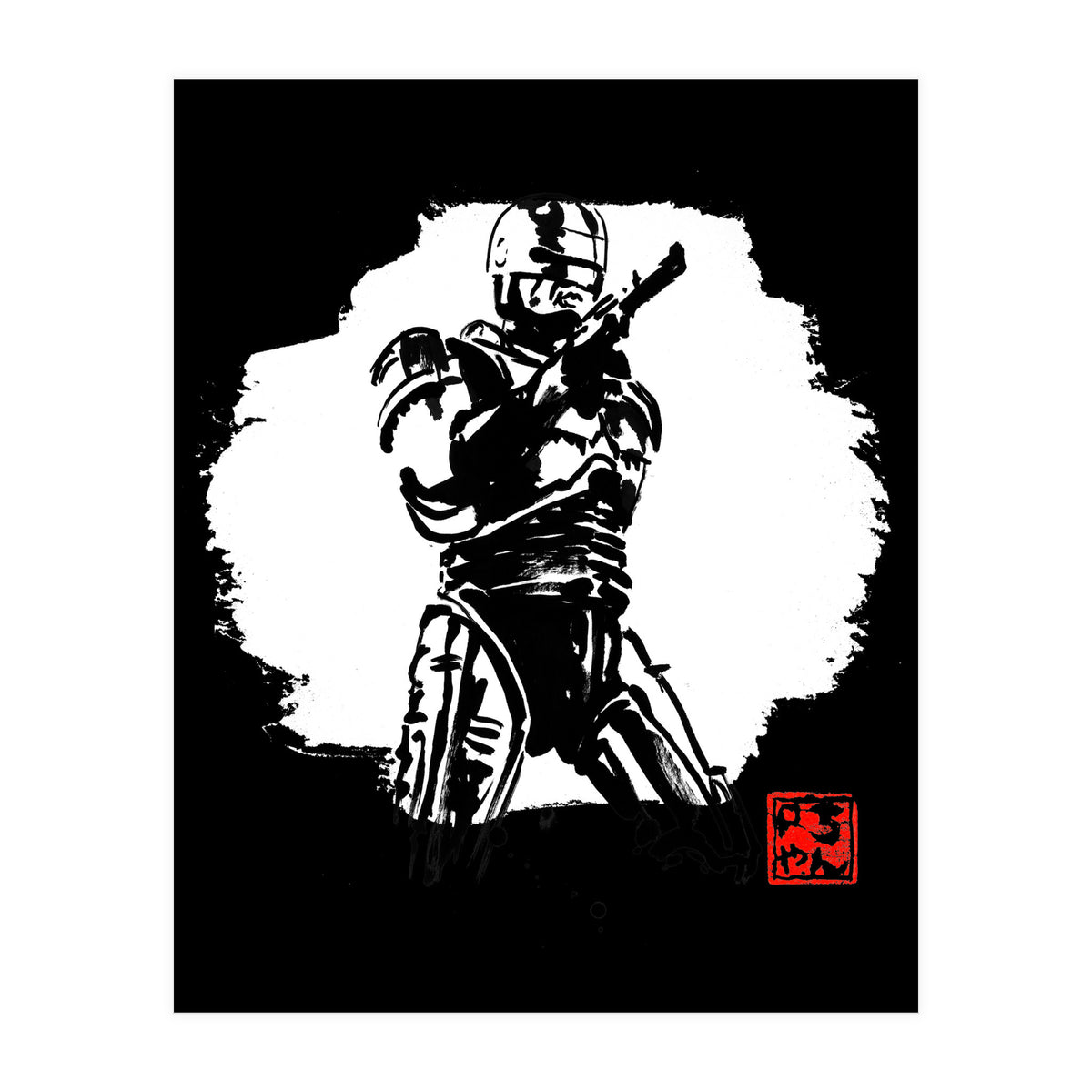 Robocop in white (Print Only)