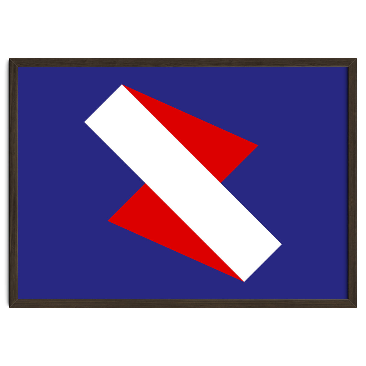 Geometric Shapes No. 68 - red & royal blue