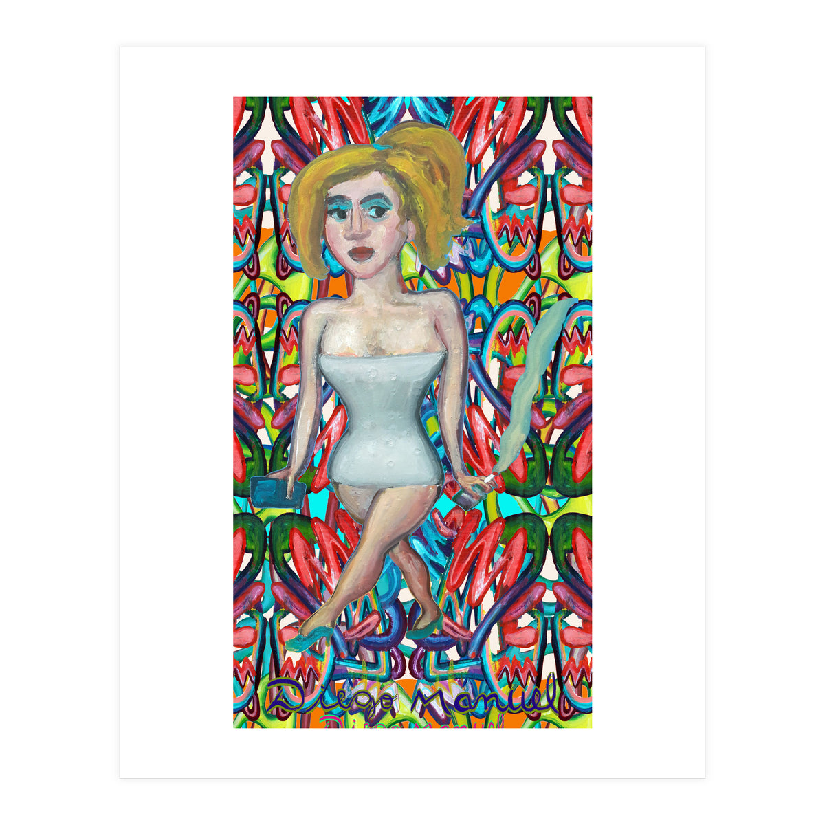 Chica Con Cigarrillo 4b (Print Only)