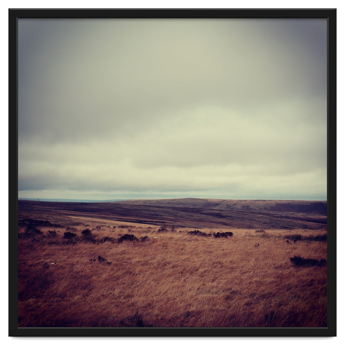 Bleak winter landscape of Saddleworth Moor