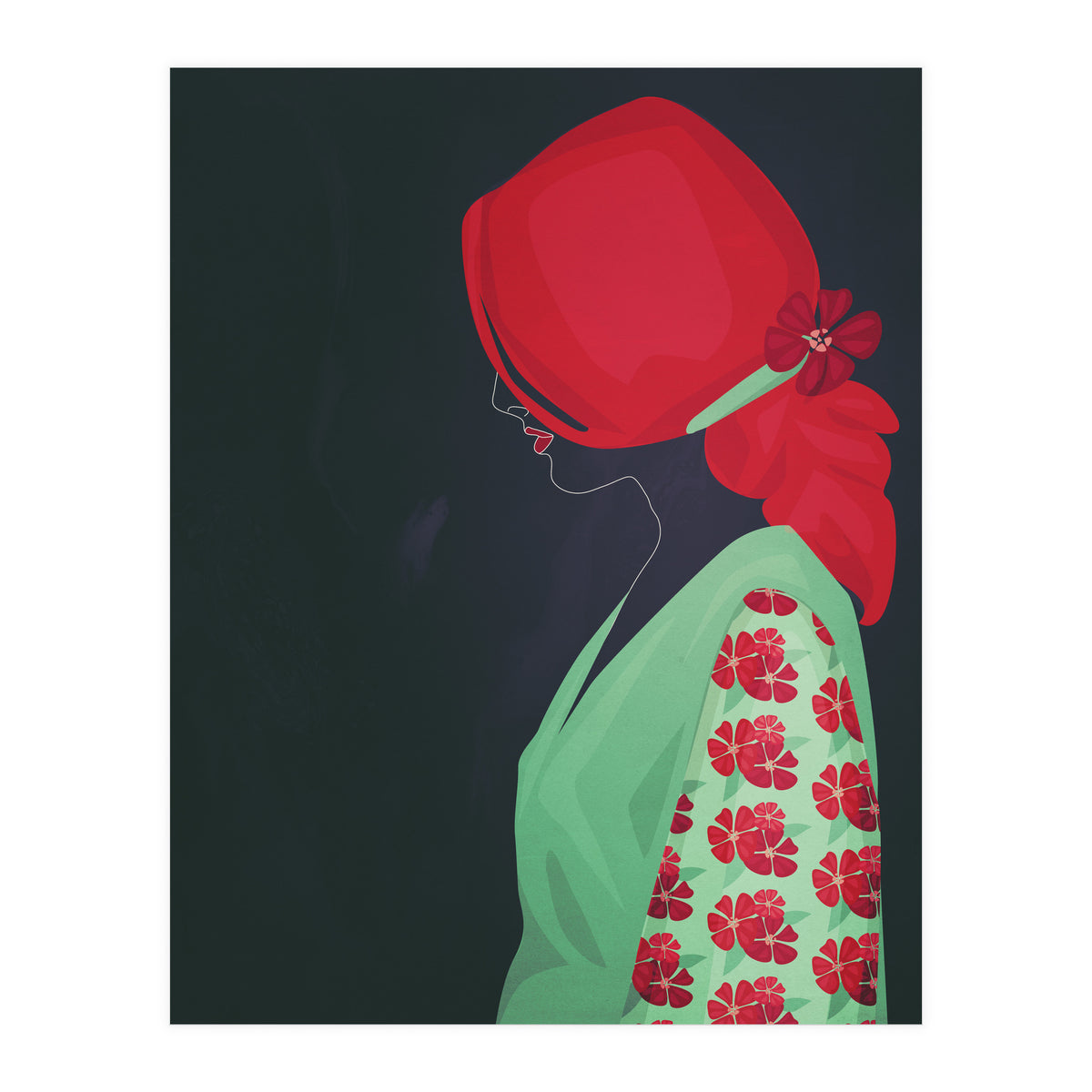 Redhead in Kimono (Print Only)