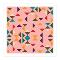 Kilim Pink Triangle Pattern (Print Only)