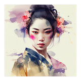 Watercolor Modern Geisha #6 (Print Only) thumbnail