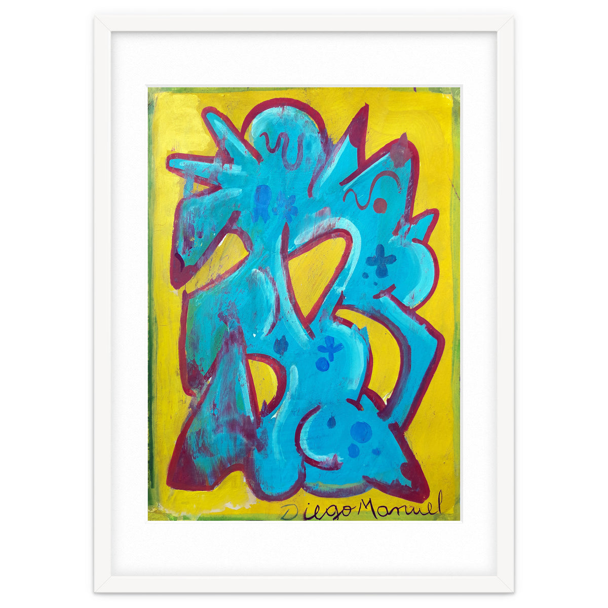 Forma Celeste Sobre Amarillo 4