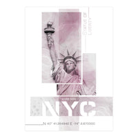 NYC Statue of Liberty | pink marble (Print Only)