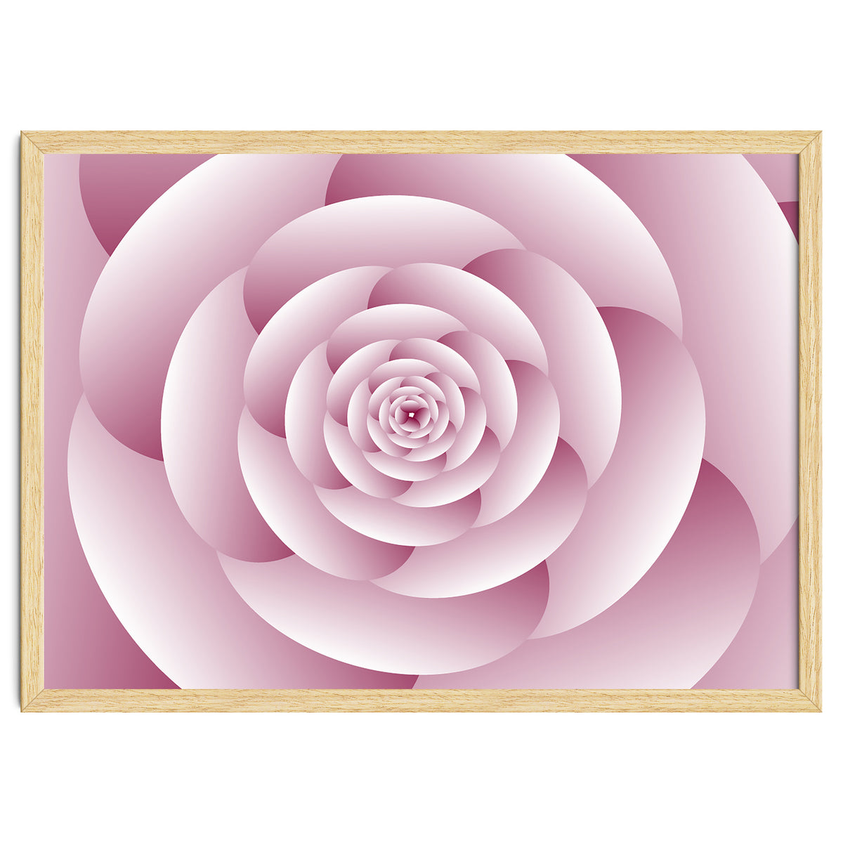 Abstract Rose Spiral 3D Art