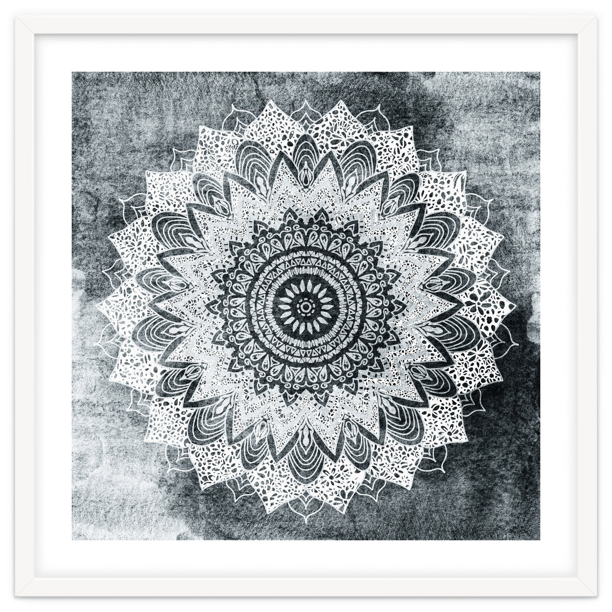 Bohochic Mandala In Gray