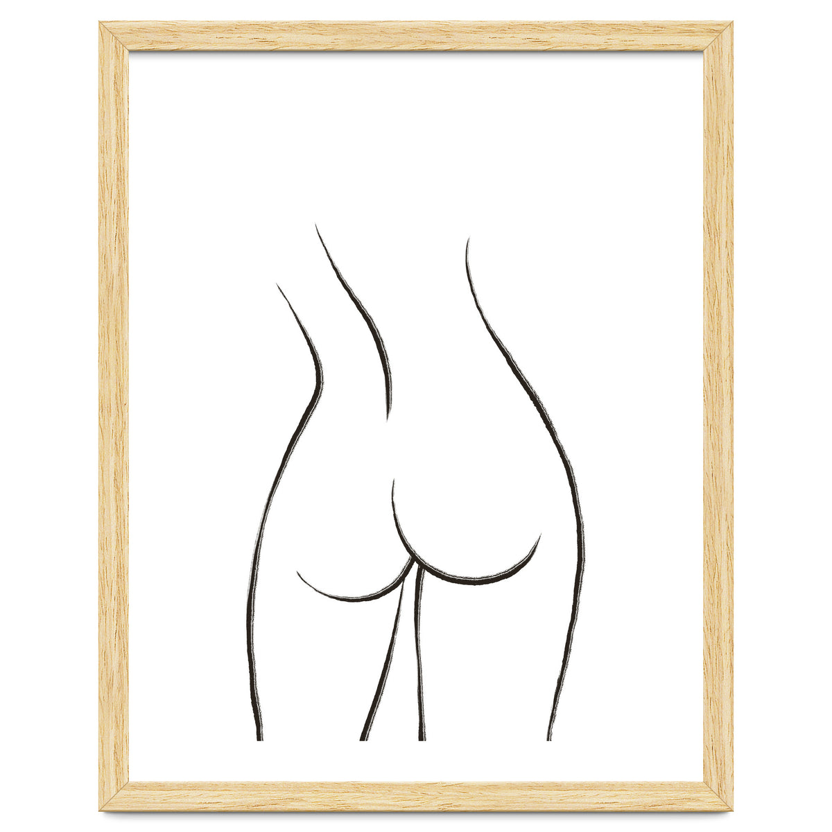 Female butt line Art Print by Doriscici | Arthaus