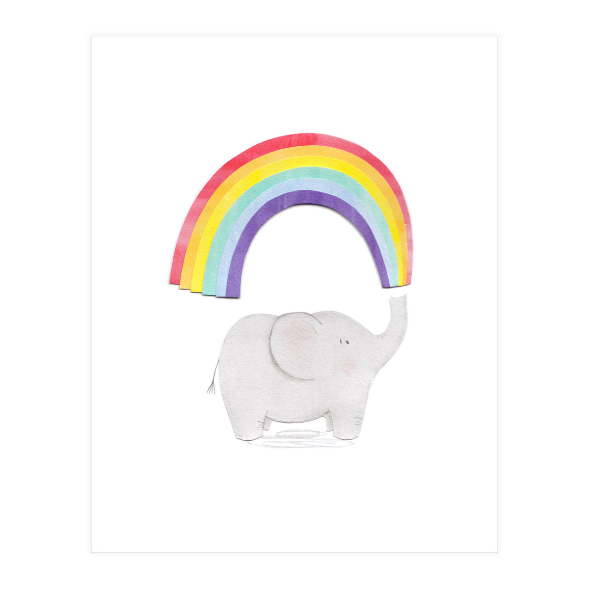 Rainbow Elephant (Print Only)