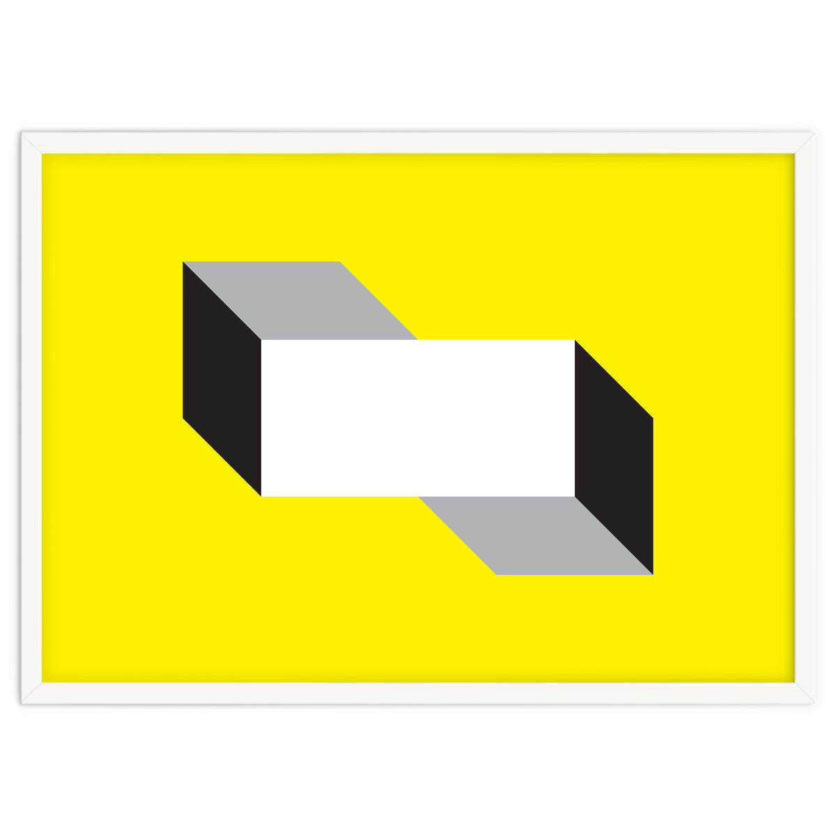 Geometric Shapes No. 50 - yellow, black & grey