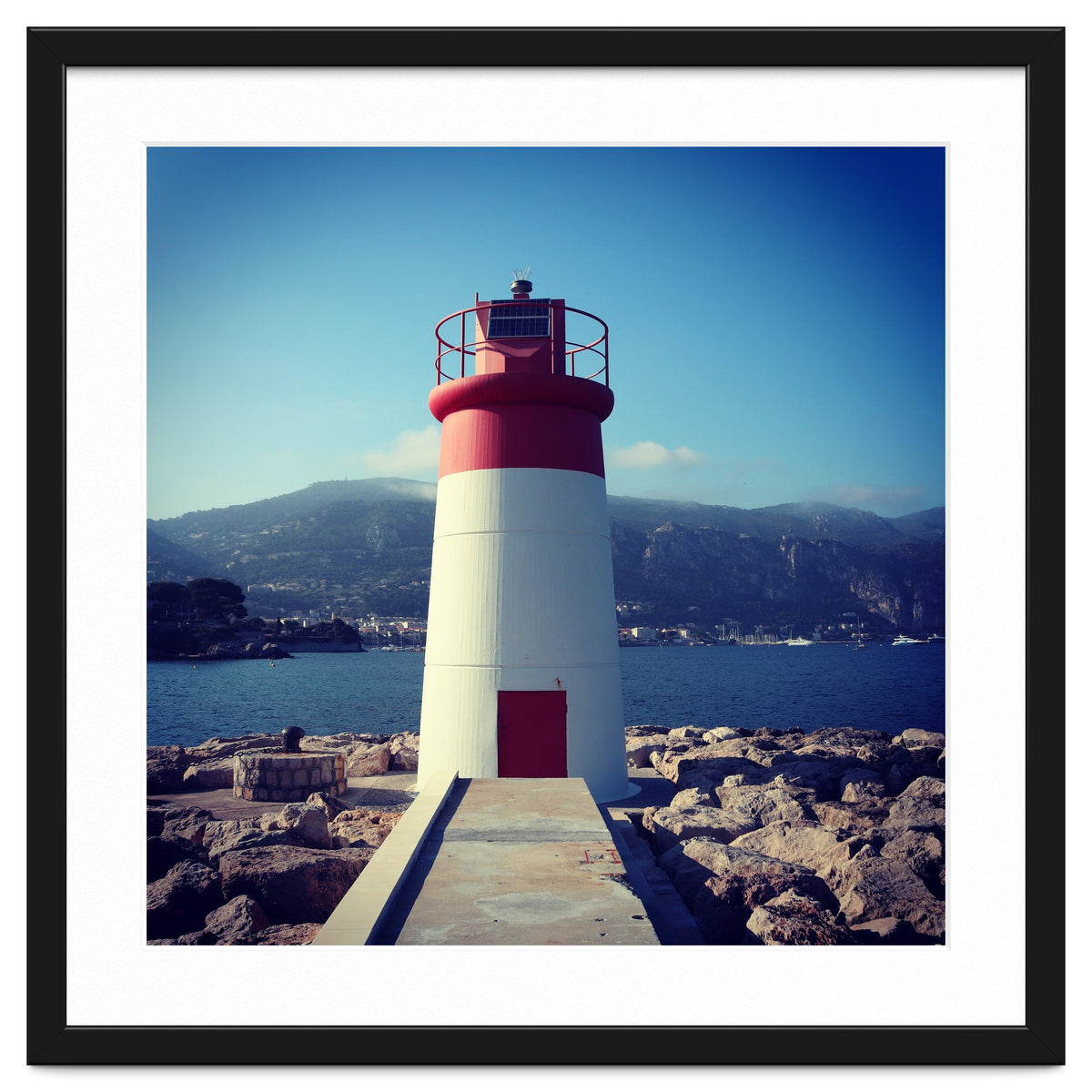 Red and white lighthouse