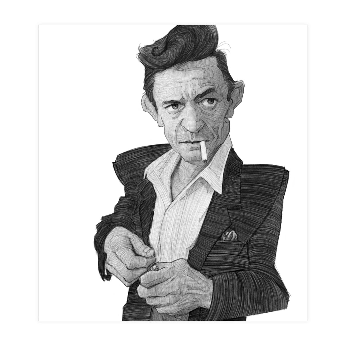 Johnny Cash Portrait (Print Only)