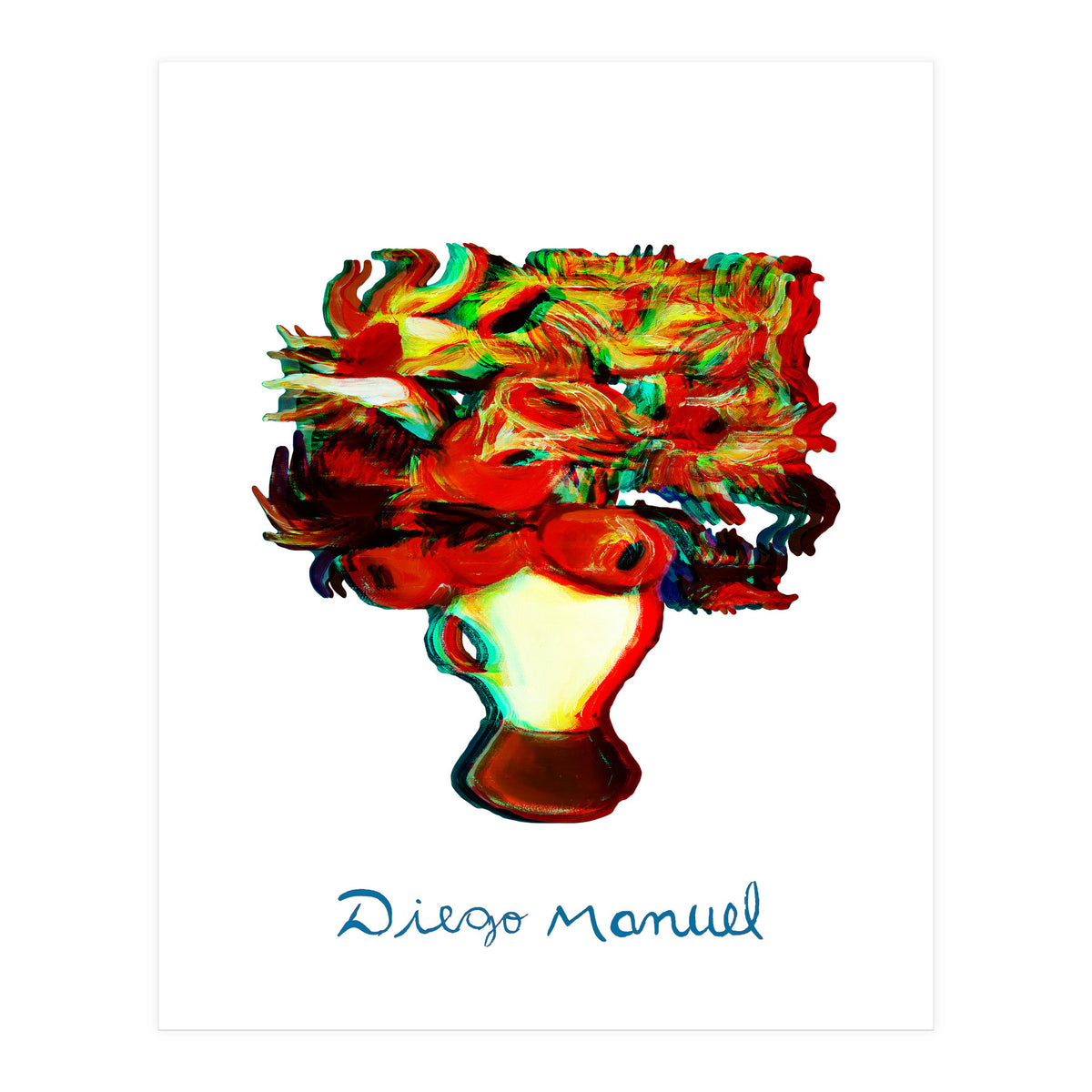 Florero Fondo Turquesa 3d (Print Only)