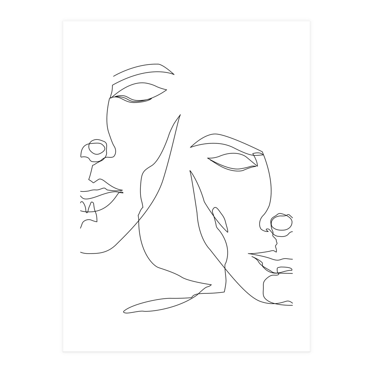 Male couple face (Print Only)