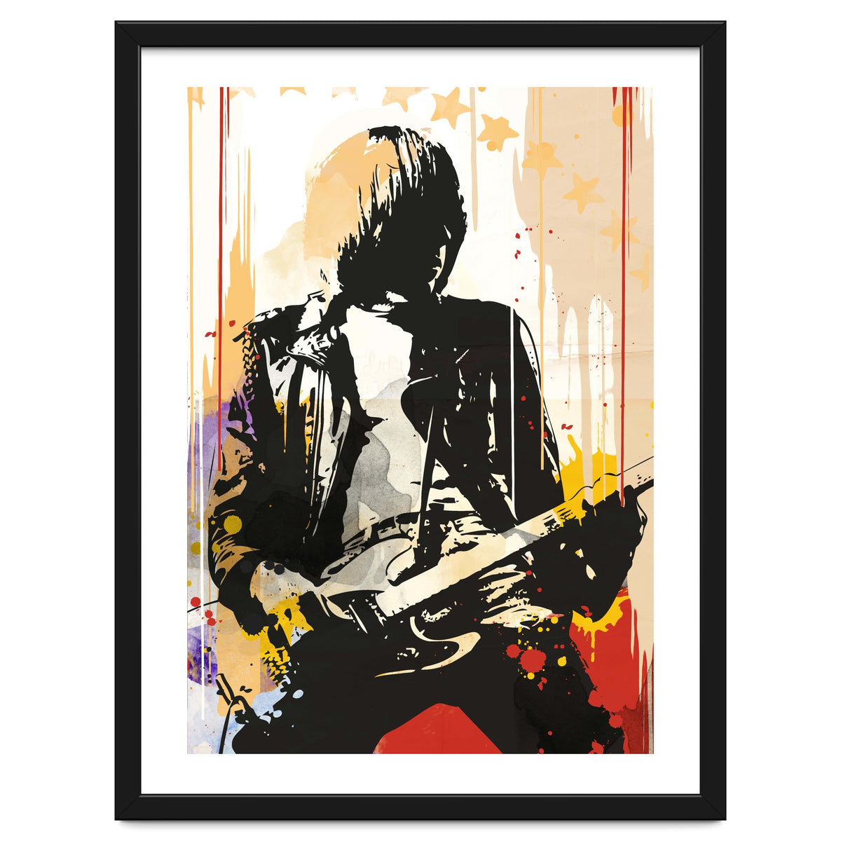 Johnny Ramone pop art poster
