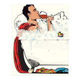 Superman in the Bath, funny Bathroom Humour (Print Only) thumbnail
