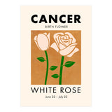 Cancer Birth Flower White Rose (Print Only) thumbnail