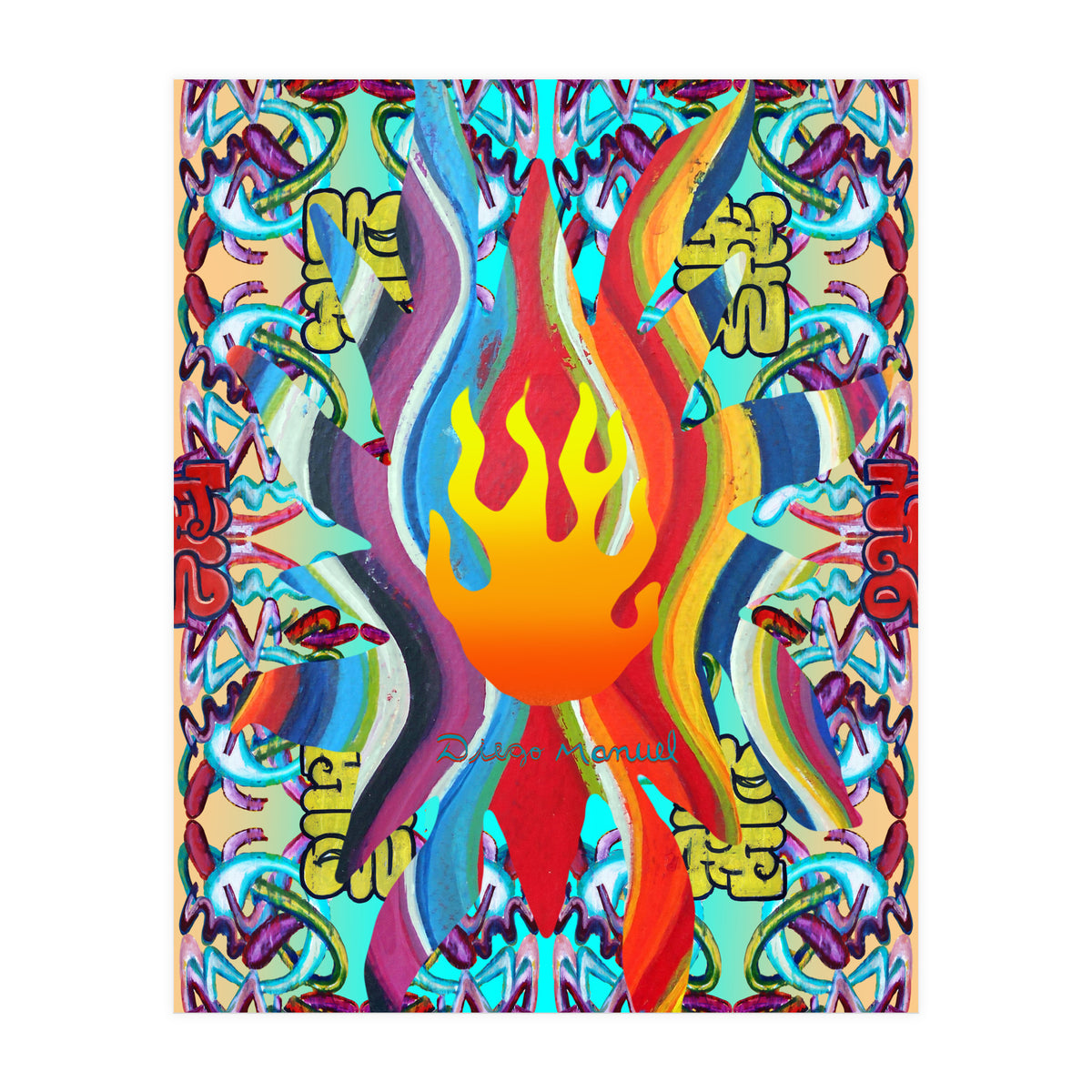 Fuego Y Graffiti 40 (Print Only)