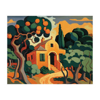 Orange House, Orange Tree Painting (Print Only)