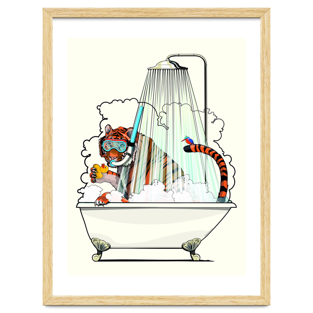 Tiger in the Bath, funny Bathroom Humour