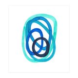 Marine Blues Blue Teal Turquoise Navy Blue Nesting Circles (Print Only) thumbnail